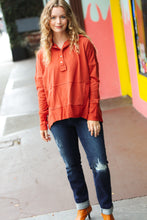 Load image into Gallery viewer, The Slouchy Terracotta French Terry Snap Button Hoodie
