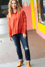 Load image into Gallery viewer, The Slouchy Terracotta French Terry Snap Button Hoodie
