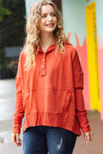 Load image into Gallery viewer, The Slouchy Terracotta French Terry Snap Button Hoodie