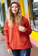Load image into Gallery viewer, The Slouchy Terracotta French Terry Snap Button Hoodie