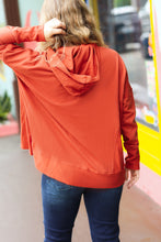 Load image into Gallery viewer, The Slouchy Terracotta French Terry Snap Button Hoodie