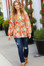 Load image into Gallery viewer, Listen to Your Heart Dusty Taupe Vintage Floral Babydoll Top