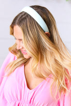 Load image into Gallery viewer, Seafoam Faux Leather Ballerina Headband