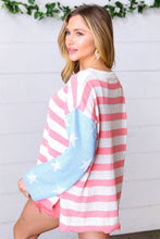 Load image into Gallery viewer, Stars &amp; Stripes Patriotic Hi Lo Oversized Sweater