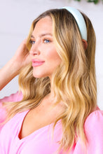 Load image into Gallery viewer, Seafoam Faux Leather Ballerina Headband