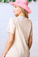 Load image into Gallery viewer, Tan Cotton NASHVILLE Graphic Tee
