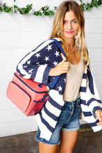 Load image into Gallery viewer, Coral &amp; Navy Insulated Cooler Box