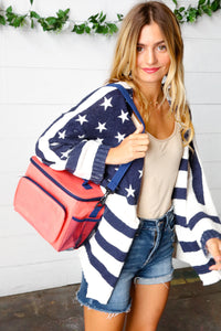 Coral & Navy Insulated Cooler Box