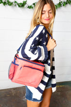 Load image into Gallery viewer, Coral &amp; Navy Insulated Cooler Box