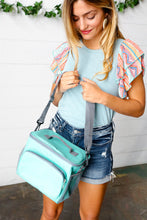 Load image into Gallery viewer, Seafoam &amp; Gray Insulated Cooler Box