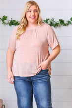 Load image into Gallery viewer, Mauve Tie Back Crinkle Floral Top