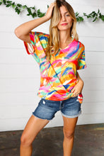 Load image into Gallery viewer, Watercolor Paint Strokes V Neck Top