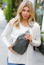 Load image into Gallery viewer, Cement Vegan Leather Designer Strap Lined Sling