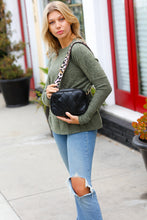 Load image into Gallery viewer, Stay Awhile Black Vegan Checker Fashion Purse