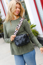 Load image into Gallery viewer, Stay Awhile Black Vegan Checker Fashion Purse