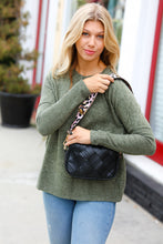 Load image into Gallery viewer, Stay Awhile Black Vegan Checker Fashion Purse