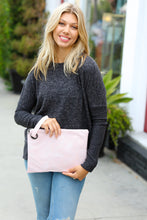 Load image into Gallery viewer, Pink Faux Leather Clutch Handle Bag