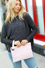 Load image into Gallery viewer, Pink Faux Leather Clutch Handle Bag