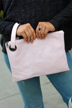 Load image into Gallery viewer, Pink Faux Leather Clutch Handle Bag