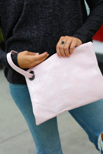 Load image into Gallery viewer, Pink Faux Leather Clutch Handle Bag