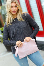 Load image into Gallery viewer, Pink Faux Leather Clutch Handle Bag