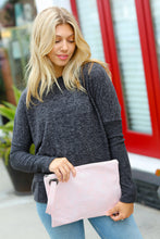 Load image into Gallery viewer, Pink Faux Leather Clutch Handle Bag