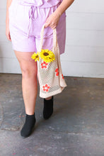 Load image into Gallery viewer, Oatmeal Crochet Tote Hobo Bag