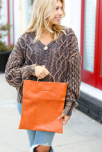 Load image into Gallery viewer, Camel Fold Over Gold O-Ring Faux Leather Clutch Bag