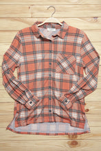 Load image into Gallery viewer, Rust Plaid Lightweight Button Up Shacket