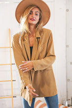 Load image into Gallery viewer, Camel Notched Lapel Collar Lined Blazer