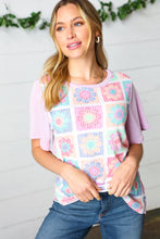 Load image into Gallery viewer, Lavender Flower Power Color Block Top
