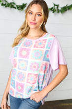 Load image into Gallery viewer, Lavender Flower Power Color Block Top