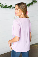 Load image into Gallery viewer, Lavender Flower Power Color Block Top