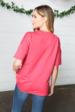 Load image into Gallery viewer, Red Plaid Star Patch Cotton Blend Top