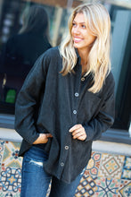 Load image into Gallery viewer, Get To It Ash Grey Corduroy Button Down Shacket