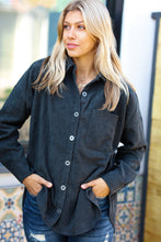 Load image into Gallery viewer, Get To It Ash Grey Corduroy Button Down Shacket
