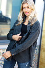 Load image into Gallery viewer, Get To It Ash Grey Corduroy Button Down Shacket