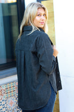 Load image into Gallery viewer, Get To It Ash Grey Corduroy Button Down Shacket