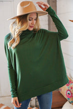 Load image into Gallery viewer, Hunter Green Cashmere Feel Turtleneck Sweater