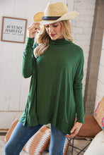 Load image into Gallery viewer, Hunter Green Cashmere Feel Turtleneck Sweater