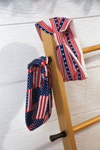 Load image into Gallery viewer, USA Flag Stretchy Knit Twist Headband