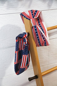 USA Flag Stretchy Knit Twist Headband