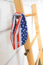 Load image into Gallery viewer, Red/White &amp; Blue Knit Twist Headband