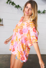 Load image into Gallery viewer, Lilac Tropical Floral Print Woven Top