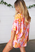 Load image into Gallery viewer, Lilac Tropical Floral Print Woven Top