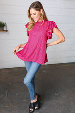 Load image into Gallery viewer, Fandango Leopard Print Mock Neck Flutter Sleeve Top