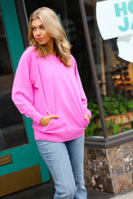 Load image into Gallery viewer, Pink French Terry Pullover with Pockets