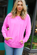 Load image into Gallery viewer, Pink French Terry Pullover with Pockets