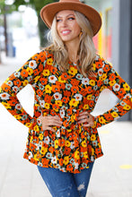 Load image into Gallery viewer, Rust Flat Floral Tiered Babydoll Top