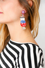 Load image into Gallery viewer, Freedom Cocktail Beaded Dangle Earrings